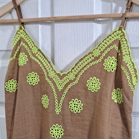 NWT Zara Linen Embroidered Dress - Picture 5 of 10